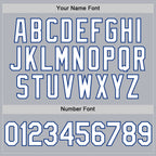 Custom Gray White-Royal Authentic Throwback Basketball Jersey
