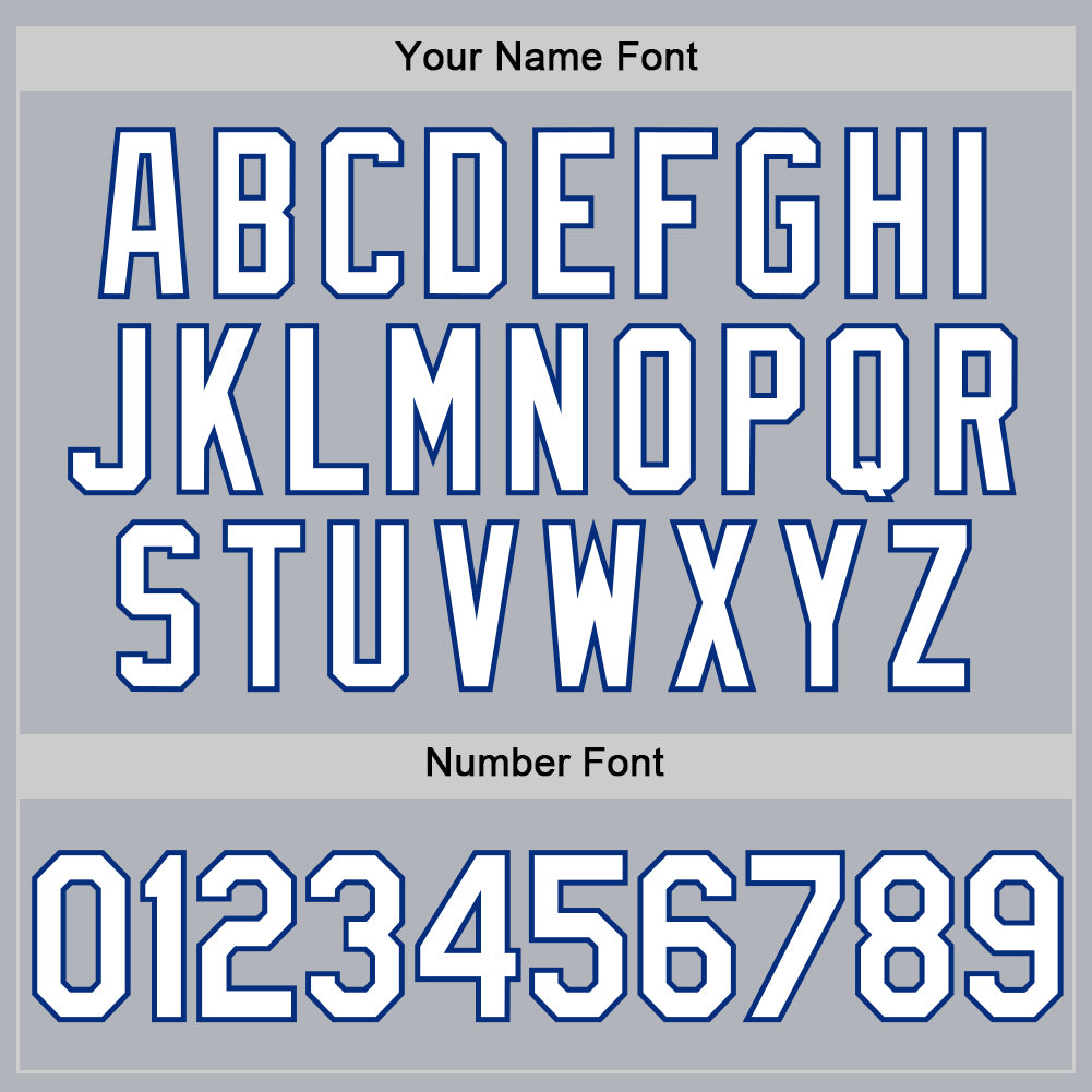 Custom Gray White-Royal Authentic Throwback Basketball Jersey