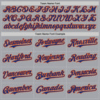 Custom Gray White Orange-Royal Authentic Baseball Jersey