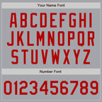 Custom Gray Red Authentic Baseball Jersey