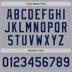 Custom Gray Navy Authentic Baseball Jersey