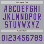 Custom Gray Purple Authentic Baseball Jersey