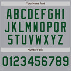 Custom Gray Green Authentic Baseball Jersey