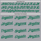Custom Gray Kelly Green Authentic Baseball Jersey
