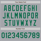 Custom Gray Kelly Green Authentic Baseball Jersey