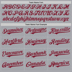 Custom Gray Crimson Authentic Baseball Jersey