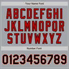 Custom Gray Black Pinstripe Red-Cream Authentic Baseball Jersey