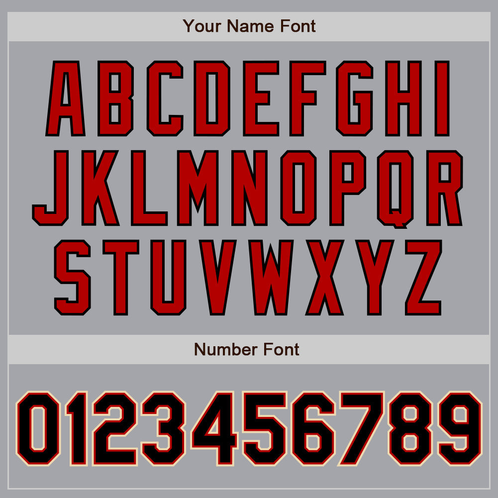 Custom Gray Black Pinstripe Red-Cream Authentic Baseball Jersey