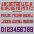 Custom Gray Purple-Orange Authentic Football Jersey