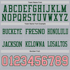 Custom Gray Medium Pink-Green Authentic Football Jersey