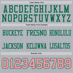 Custom Gray Medium Pink-Kelly Green Authentic Football Jersey