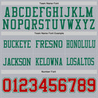 Custom Gray Red White-Kelly Green Authentic Football Jersey