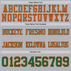 Custom Gray Kelly Green-Orange Authentic Football Jersey
