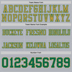 Custom Gray Kelly Green-Old Gold Authentic Football Jersey