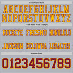 Custom Gray Crimson-Gold Authentic Football Jersey