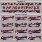 Custom Stitched Gray Royal-Orange Baseball Pullover Sweatshirt Hoodie
