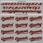 Custom Stitched Gray Navy-Orange Baseball Pullover Sweatshirt Hoodie