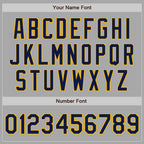 Custom Stitched Gray Navy-Gold Baseball Pullover Sweatshirt Hoodie