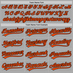 Custom Stitched Gray Orange-Black Baseball Pullover Sweatshirt Hoodie