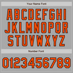 Custom Stitched Gray Orange-Black Baseball Pullover Sweatshirt Hoodie