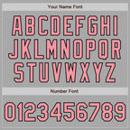 Custom Stitched Gray Medium Pink-Black Baseball Pullover Sweatshirt Hoodie