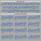 Custom Stitched Gray Light Blue-Steel Gray Baseball Pullover Sweatshirt Hoodie