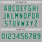 Custom Stitched Gray Kelly Green-White Baseball Pullover Sweatshirt Hoodie