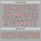 Custom Stitched Gray Medium Pink-Kelly Green Baseball Pullover Sweatshirt Hoodie