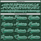 Custom Green Kelly Green-White Hockey Lace Neck Jersey