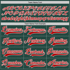 Custom Green Red-White Hockey Jersey