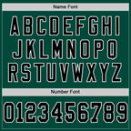 Custom Green Black-White Mesh Authentic Football Jersey