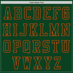 Custom Green Orange Authentic Baseball Jersey