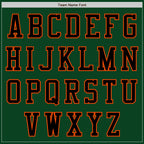 Custom Green Black-Orange Authentic Baseball Jersey
