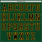 Custom Green Black-Gold Authentic Baseball Jersey