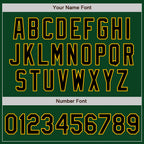Custom Green Black-Gold Authentic Baseball Jersey
