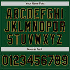 Custom Green Black-Old Gold Authentic Baseball Jersey