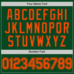 Custom Green Orange Authentic Throwback Basketball Jersey