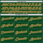 Custom Green Old Gold Authentic Throwback Basketball Jersey