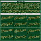 Custom Green Old Gold Authentic Throwback Basketball Jersey