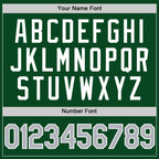 Custom Green Gray-White Authentic Throwback Basketball Jersey