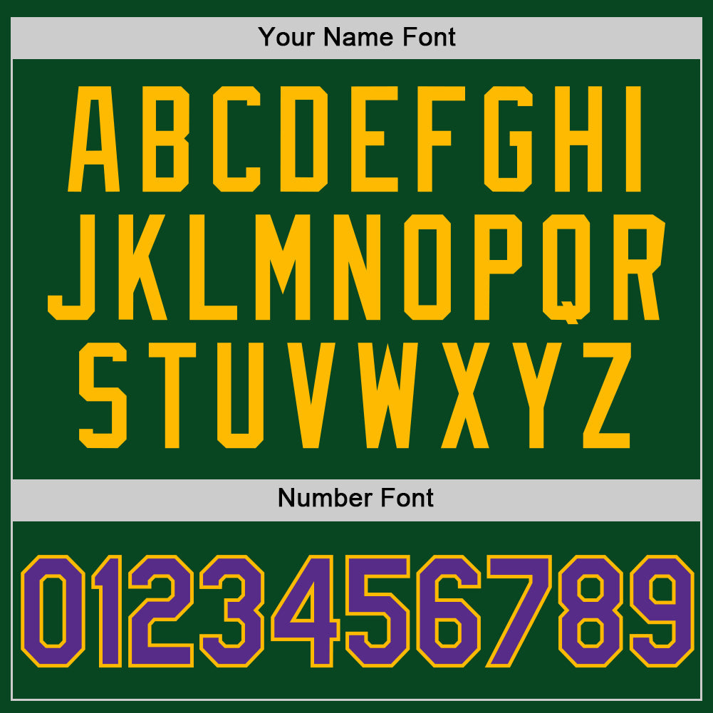 Custom Green Purple-Gold Authentic Throwback Basketball Jersey