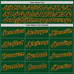 Custom Green Black-Gold Authentic Throwback Basketball Jersey