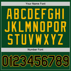 Custom Green Black-Gold Authentic Throwback Basketball Jersey