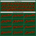 Custom Green Black-Orange Authentic Throwback Basketball Jersey