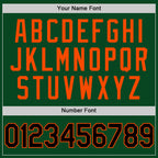Custom Green Black-Orange Authentic Throwback Basketball Jersey