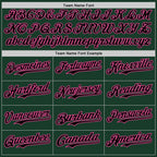 Custom Green Black-Pink Authentic Baseball Jersey