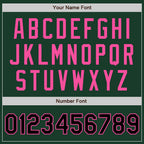 Custom Green Black-Pink Authentic Baseball Jersey