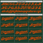 Custom Green Orange Authentic Baseball Jersey