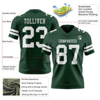 Custom Green White Authentic Football Jersey