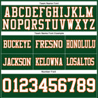 Custom Green White-Orange Authentic Football Jersey